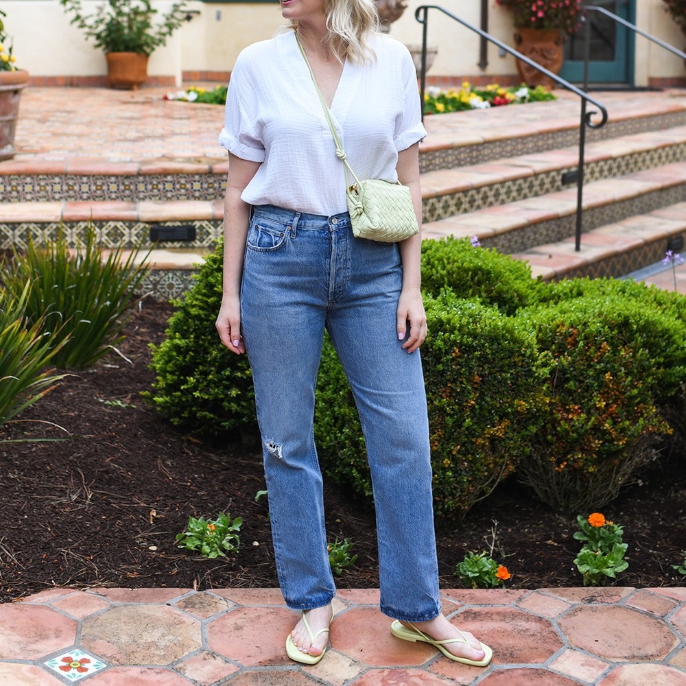 AGOLDE 90s Pinch Waist Straight Leg Jeans in Abstract